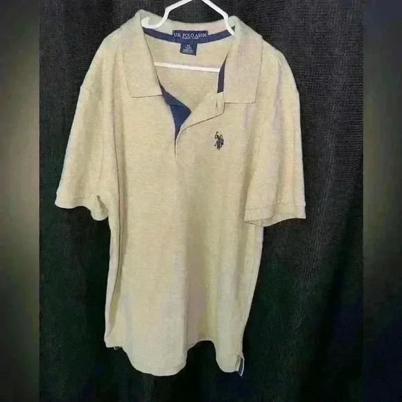 U.S. Polo Assn. tan/beige classic polo shirt child size XL 14-16 - Picture 1 of 4